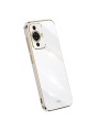 Предпазен удароустойчив гръб с галванизирана рамка за Huawei nova 11 Pro - бял
