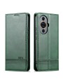 Калъф от еко кожа тип портмоне за Huawei nova 11 Pro - зелен