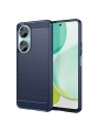 Мек удароустойчив гръб с текстура на карбонови влакна за Huawei nova 11i - син