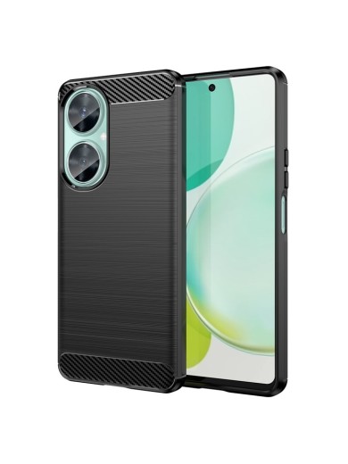 Мек удароустойчив гръб с текстура на карбонови влакна за Huawei nova 11i - черен Мек удароустойчив гръб с текстура на карбонови влакна за Huawei nova 11i - черен