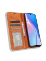 Калъф от еко кожа с ретро текстура тип портмоне за Huawei nova 11i - кафяв