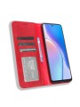 Калъф от еко кожа с ретро текстура тип портмоне за Huawei nova 11i - червен