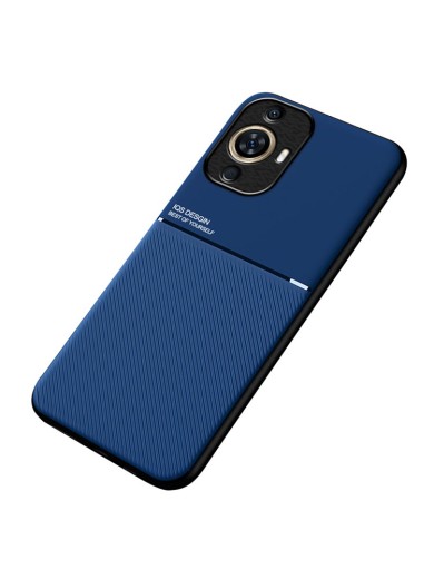 Гръб с покритие от еко кожа за Huawei nova 12 Lite - син