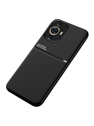Гръб с покритие от еко кожа за Huawei nova 12 Lite - черен