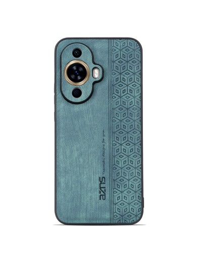 Противоплъзгащ се тънък гръб от еко кожа за Huawei nova 12 Lite - зелен
