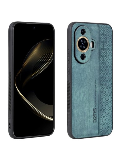 Противоплъзгащ се тънък гръб от еко кожа за Huawei nova 12 Lite - зелен