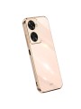 Предпазен удароустойчив гръб с галванизирана рамка за Huawei nova 12 SE - розов