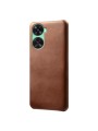 Устойчив на надраскване предпазен гръб от еко кожа за Huawei nova 12 SE - кафяв
