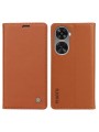 Калъф за телефон от еко кожа тип портмоне за Huawei nova 12 SE - кафяв