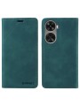 Калъф от еко кожа тип портмоне с RFID  блокираща технология за Huawei nova 12 SE - зелен