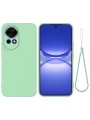 Предпазен удароустойчив силиконов гръб с каишка за Huawei nova 13 - зелен