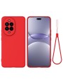 Предпазен удароустойчив силиконов гръб с каишка за Huawei nova 13 Pro - червен