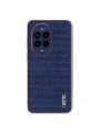 Предпазен гръб от еко кожа с крокодилски шарки за Huawei nova 13 Pro - син