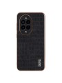 Предпазен гръб от еко кожа с крокодилски шарки за Huawei nova 13 Pro - черен