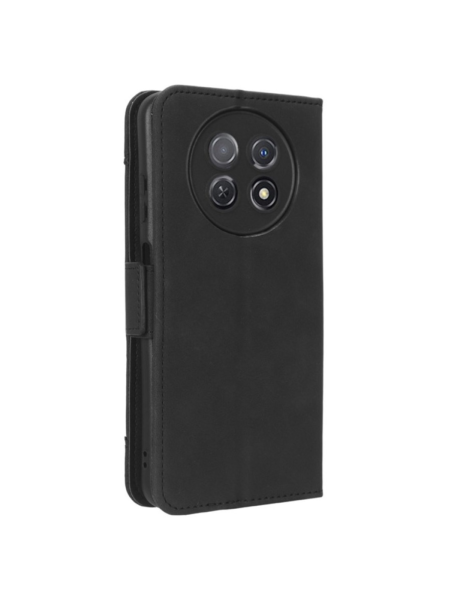 Калъф от еко кожа тип портмоне за Huawei nova Y91 - черен