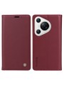 Калъф за телефон от еко кожа тип портмоне за Huawei Pura 70 - червен
