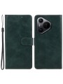 Калъф от еко кожа тип портмоне за Huawei Pura 70 - зелен