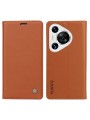 Калъф за телефон от еко кожа тип портмоне за Huawei Pura 70 Pro+ - кафяв