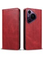Калъф от еко кожа тип портмоне за Huawei Pura 70 Pro+ - червен