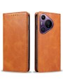 Калъф от еко кожа тип портмоне за Huawei Pura 70 Pro+ - кафяв
