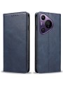 Калъф от еко кожа тип портмоне за Huawei Pura 70 Pro+ - син