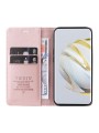 Калъф за телефон от еко кожа тип портмоне за Huawei Pura 70 Pro+ - розов