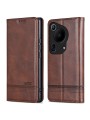 Калъф от еко кожа тип портмоне за Huawei Pura 70 Ultra - кафяв