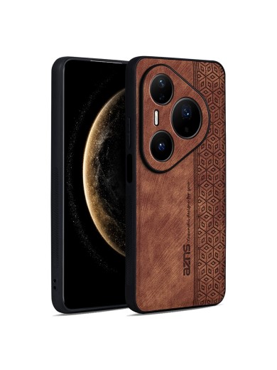 Противоплъзгащ се тънък гръб от еко кожа за Huawei Pura 80 Pro - кафяв Противоплъзгащ се тънък гръб от еко кожа за Huawei Pura 80 Pro - кафяв