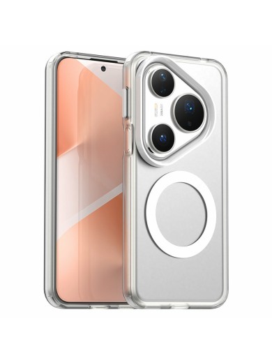 Предпазен гръб съвместим с MagSafe за Huawei Pura 80 Pro - бял Предпазен гръб съвместим с MagSafe за Huawei Pura 80 Pro - бял