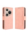 Калъф от еко кожа тип портмоне за Huawei Pura 80 Pro - розов