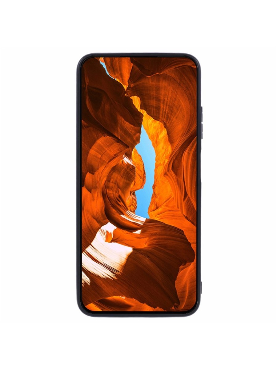 Устойчив на надраскване предпазен гръб от еко кожа за Infinix GT 20 Pro - черен