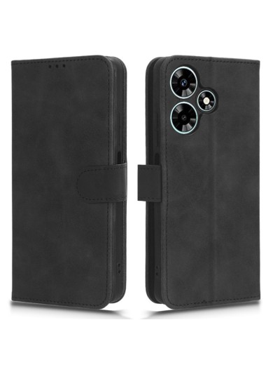 Предпазен калъф от еко кожа за Infinix Hot 30 - черен Предпазен калъф от еко кожа за Infinix Hot 30 - черен