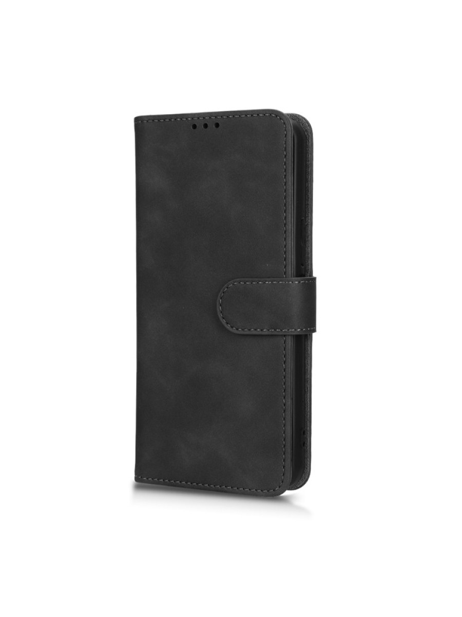 Предпазен калъф от еко кожа за Infinix Note 12 G96 - черен