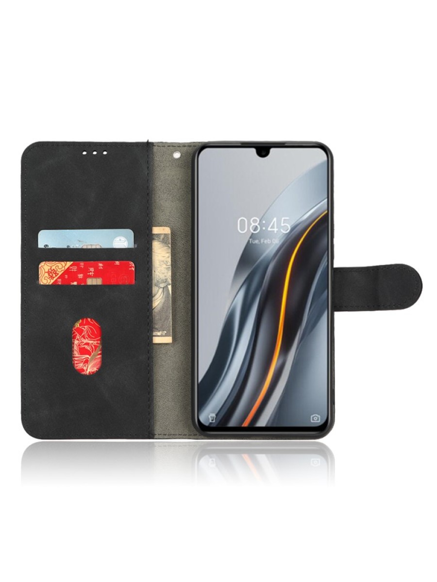 Предпазен калъф от еко кожа за Infinix Note 12 G96 - черен
