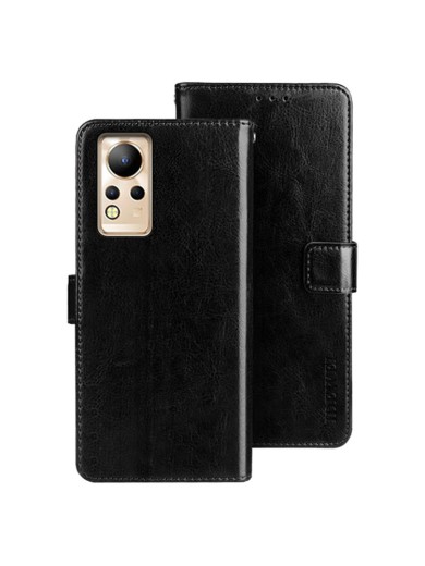 Калъф от еко кожа тип портмоне за Infinix Note 12 - черен