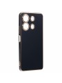 Предпазен гръб с галванично покритие за Infinix Note 30 - черен