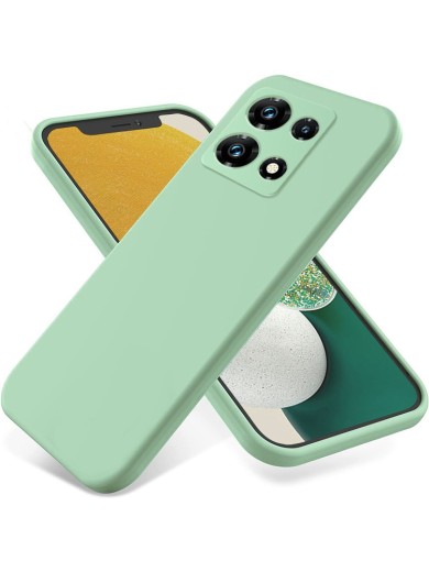 Предпазен удароустойчив силиконов гръб с каишка за Infinix Note 30 Pro - зелен