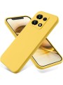 Предпазен удароустойчив силиконов гръб с каишка за Infinix Note 30 Pro - жълт