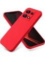 Предпазен удароустойчив силиконов гръб с каишка за Infinix Note 30 Pro - червен