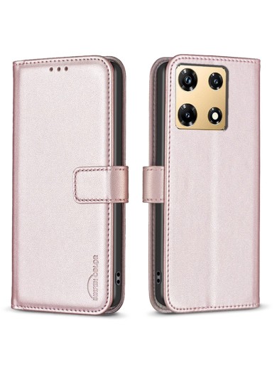 Калъф от еко кожа тип портмоне за Infinix Note 30 Pro - розов