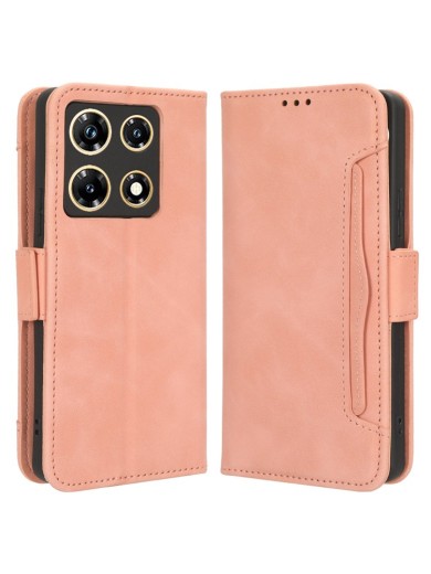 Калъф от еко кожа тип портмоне за Infinix Note 30 Pro - розов
