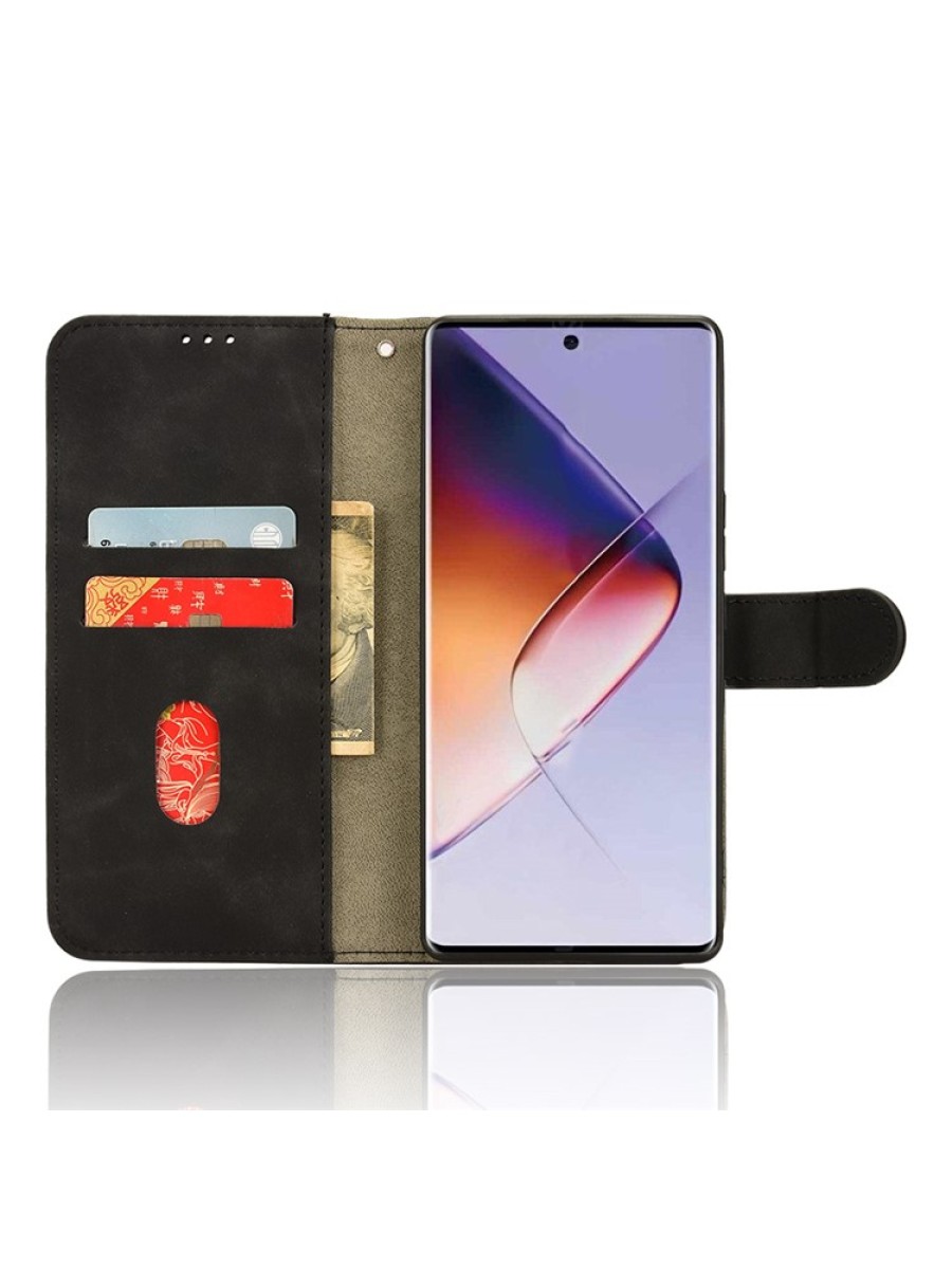 Предпазен калъф от еко кожа за Infinix Note 40 5G - черен