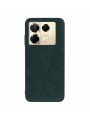 Устойчив на надраскване предпазен гръб от еко кожа за Infinix Note 40 Pro 4G - зелен
