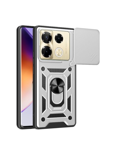 Удароустойчив предпазен гръб за Infinix Note 40 Pro+ - сребрист