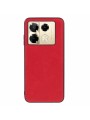 Устойчив на надраскване предпазен гръб от еко кожа за Infinix Note 40 Pro - червен