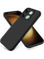 Предпазен удароустойчив силиконов гръб с каишка за Infinix Smart 7 HD - черен