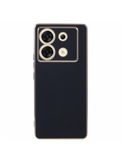 Предпазен гръб с галванично покритие за Infinix Zero 30 - черен Предпазен гръб с галванично покритие за Infinix Zero 30 - черен