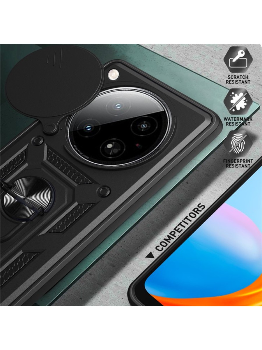 Удароустойчив предпазен гръб за Infinix Zero 40 - черен