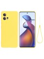 Предпазен удароустойчив силиконов гръб с каишка за Motorola Edge 30 Fusion - жълт