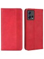 Калъф от еко кожа с ретро текстура тип портмоне за Motorola Edge 30 Fusion - червен